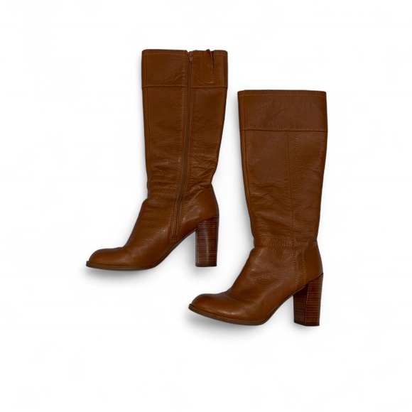 Brown Leather Knee-High Boots - Picture 2 of 2